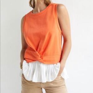 Anthropologie Twist Front Tank